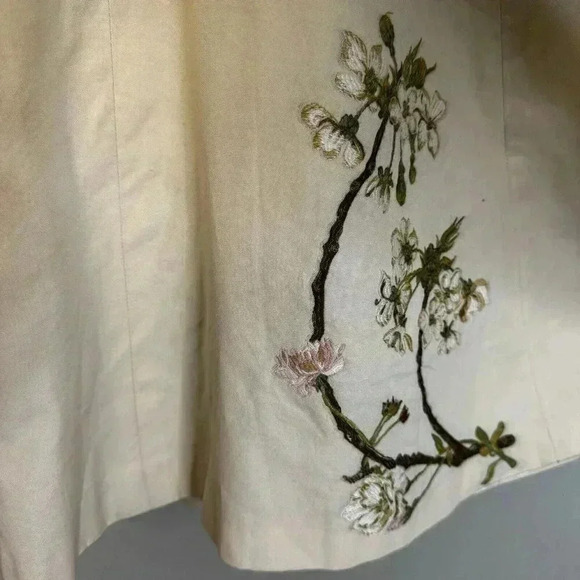 Cole Haan Women's size 2 Long Embroidered Coat Lined Dress Jacket - Picture 11 of 14